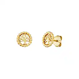 Netto Marken-Discount Julie Julsen Ohrstecker 925/- Sterling Silber vergoldet Lebensbaum Angebot