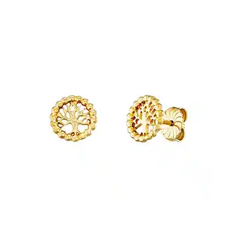 Netto Marken-Discount Julie Julsen Ohrstecker 925/- Sterling Silber vergoldet Lebensbaum Angebot