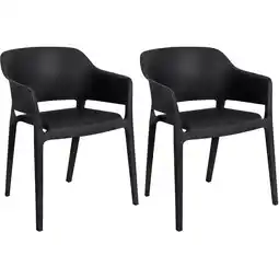 Netto Marken-Discount CLP 2er Set Stapelstühle Puebla I Wetterbeständiger Kunststoffstuhl I Pflegeleichter Gartenstuhl Angebot