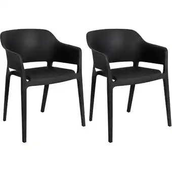 Netto Marken-Discount CLP 2er Set Stapelstühle Puebla I Wetterbeständiger Kunststoffstuhl I Pflegeleichter Gartenstuhl Angebot