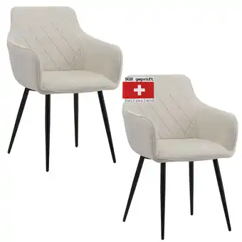 Netto Marken-Discount Albatros Esszimmerstuhl SILA, 2er Set, Beige Angebot