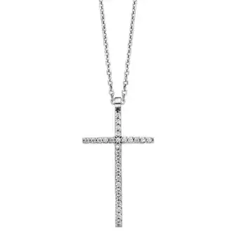 Netto Marken-Discount Julie Julsen Anhänger mit Kette 925/- Sterling Silber rhodiniert mit Anhänger Kreuz Angebot