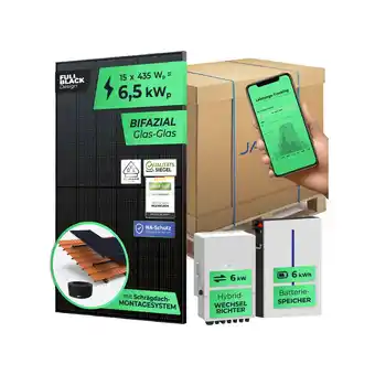 Netto Marken-Discount SOLARWAY 6,5kW Solaranlage mit Speicher Deye 6 kW Bifazial inkl. Montagesystem, App & WiFi Angebot