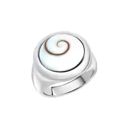Netto Marken-Discount Zeeme Pearls Ring Silber 925 rhodiniert mit weißer Muschel Angebot