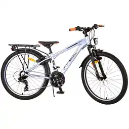 Netto Marken-Discount TPFSports Cross Kinderfahrrad - Jungen - 2 Handbremsen - 18 Gänge - 24 Zoll - Grau Angebot