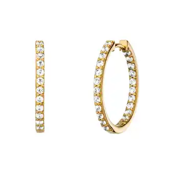 Netto Marken-Discount Julie Julsen Klappcreolen 925/- Sterling Silber vergoldet Zirkonia 20mm Angebot