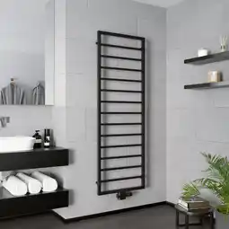 Netto Marken-Discount Azur Badheizkörper Pure Slim Schwarz Matt - 1120x600 mm Angebot
