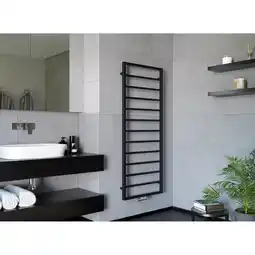 Netto Marken-Discount Azur Badheizkörper Pure Slim Schwarz Matt - 1480x600 mm Angebot