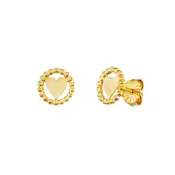 Netto Marken-Discount Julie Julsen Ohrstecker 925/- Sterling Silber vergoldet Herz Angebot