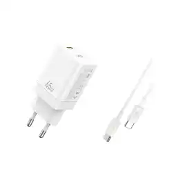 Netto Marken-Discount XO Wandladegerät Handyladegerät 65W GaN Quick Charger Schnellladegerät Angebot