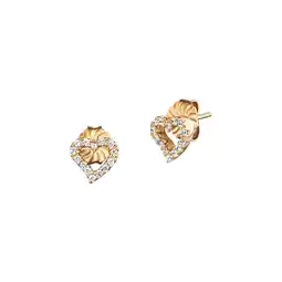 Netto Marken-Discount Julie Julsen Ohrstecker 925/- Sterling Silber vergoldet Herz mit Zirkonia Angebot