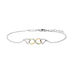 Netto Marken-Discount Julie Julsen Armband 925 Silber rhodiniert teils vergoldet Infinity Herz Angebot