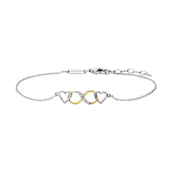 Netto Marken-Discount Julie Julsen Armband 925 Silber rhodiniert teils vergoldet Infinity Herz Angebot