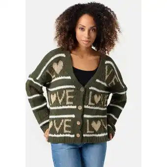 Netto Marken-Discount PM SELECTED Damen Festliche Strickjacke mit Love Muster in Einheitsgröße PM68 Angebot