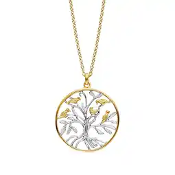 Netto Marken-Discount Julie Julsen Anhänger mit Kette 925/- Sterling Silber rhodiniert teils vergoldet Lebensbaum Angebot