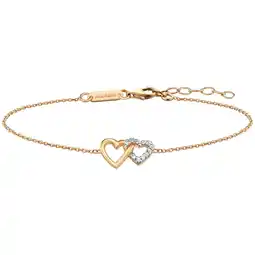 Netto Marken-Discount Julie Julsen Armband 925/- Sterling Silber vergoldet 2 Herzen Zirkonia Angebot