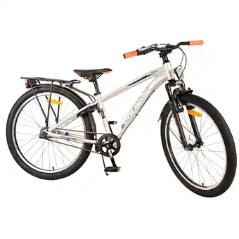 Netto Marken-Discount TPFSports Cross Kinderfahrrad - Jungen - Rücktritt + Handbremse - 3 Gänge - 24 Zoll - Grau Angebot