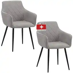 Netto Marken-Discount Albatros Esszimmerstuhl SILA, 2er Set, Grau Angebot