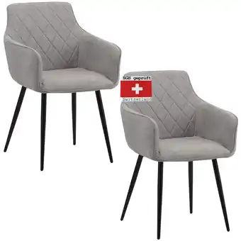 Netto Marken-Discount Albatros Esszimmerstuhl SILA, 2er Set, Grau Angebot
