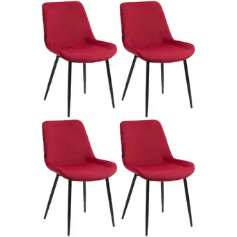 Netto Marken-Discount CLP 4er Set Esszimmerstühle Victoria I Polsterstühle Mit Samt-Bezug I Mit Bodenschonern Angebot