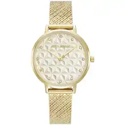 Netto Marken-Discount Julie Julsen Damenuhr Edelstahl goldfarben Ziffernblatt champagner 3D-Effekt Angebot