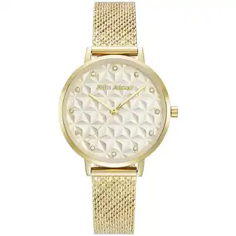 Netto Marken-Discount Julie Julsen Damenuhr Edelstahl goldfarben Ziffernblatt champagner 3D-Effekt Angebot