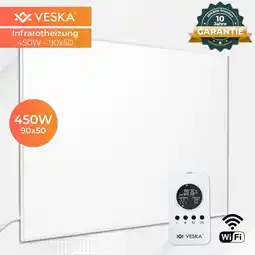 Netto Marken-Discount Infrarotheizung inkl. Thermostat APP-Funktion Wifi Fernbedienung und Timer - 450W Angebot