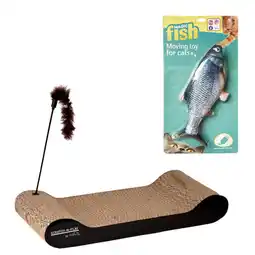 Netto Marken-Discount Best Direct Set Katze - Katzenspielzeug zappelnder Fisch & Kratzpappe Magic Fish & Scratch N Play Angebot