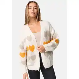 Netto Marken-Discount PM SELECTED Damen Warme Strickjacke Cardigan mit Herzmuster in Einheitsgröße PM66 Angebot