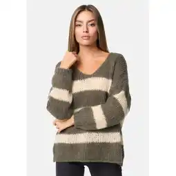 Netto Marken-Discount PM SELECTED Damen Warmer Strickpullover Pullover mit Candy Stripes in Einheitsgröße PM67 Angebot