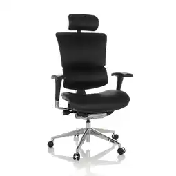 Netto Marken-Discount hjh OFFICE Luxus Chefsessel ERGO-U2 L Leder mit Armlehnen (höhenverstellbar) Angebot