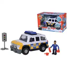 Netto Marken-Discount Simba Spielfahrzeug Feuerwehrmann Sam Polizeiauto 4x4 mit Figur Angebot