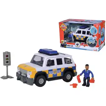 Netto Marken-Discount Simba Spielfahrzeug Feuerwehrmann Sam Polizeiauto 4x4 mit Figur Angebot