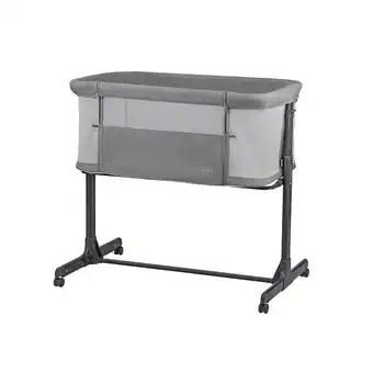 Netto Marken-Discount Kikkaboo Beistellbett Noah verstellbar Räder Anti Reflux eine Seite zum Öffnen hellgrau Angebot