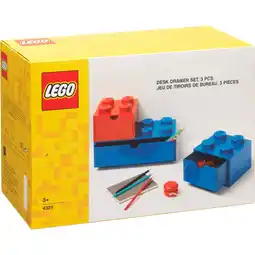 Netto Marken-Discount Room Copenhagen Aufbewahrungsbox LEGO Schreibtischschubladen 3er Set Angebot