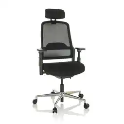 Netto Marken-Discount hjh OFFICE Profi Bürostuhl TERARO AX Stoff/Netzstoff mit Armlehnen (höhenverstellbar) Angebot