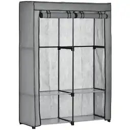 Netto Marken-Discount HOMCOM Kleiderschrank Stahl, Vliesstoff, Kunststoff Angebot
