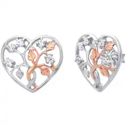 Netto Marken-Discount Julie Julsen Ohrstecker 925/- Sterling Silber teils rosé vergoldet Zirkonia Angebot
