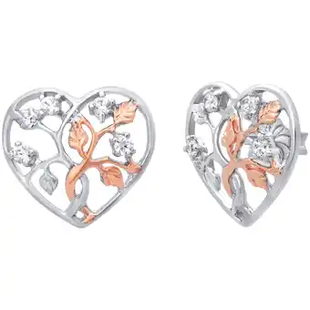 Netto Marken-Discount Julie Julsen Ohrstecker 925/- Sterling Silber teils rosé vergoldet Zirkonia Angebot