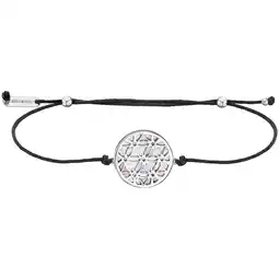 Netto Marken-Discount Julie Julsen Armband 925/- Sterling Silber Blume des Lebens mit Textilband Angebot