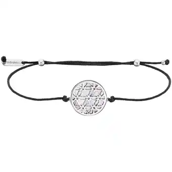 Netto Marken-Discount Julie Julsen Armband 925/- Sterling Silber Blume des Lebens mit Textilband Angebot