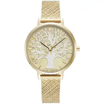 Netto Marken-Discount Julie Julsen Damenuhr Edelstahl goldfarben Tree of Life Angebot