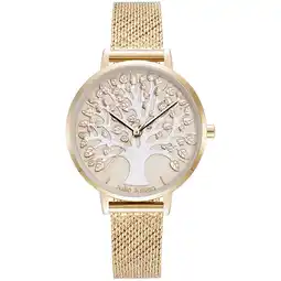 Netto Marken-Discount Julie Julsen Damenuhr Edelstahl roséfarben Tree of Life Angebot