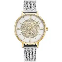Netto Marken-Discount Julie Julsen Damenuhr Edelstahl gold-und silberfarben Glitter Angebot