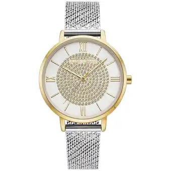 Netto Marken-Discount Julie Julsen Damenuhr Edelstahl gold-und silberfarben Glitter Angebot