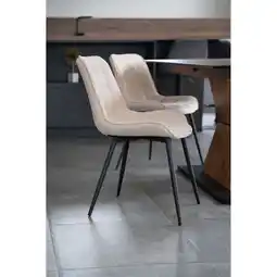 Netto Marken-Discount HOME DELUXE Polsterstuhl Esszimmer IKALO - 2er Set - Cord Creme Angebot