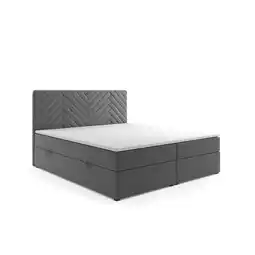 Netto Marken-Discount M-Punkt Boxspringbett MALIBU mit Bettkasten 180 x 200 cm - Anthrazit Angebot