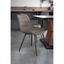 Netto Marken-Discount HOME DELUXE Polsterstuhl Esszimmer IKALO - 6er Set - Grau-Braun Angebot