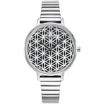 Netto Marken-Discount Julie Julsen Damenuhr Edelstahl silberfarben Flower of Life silver pearl Angebot