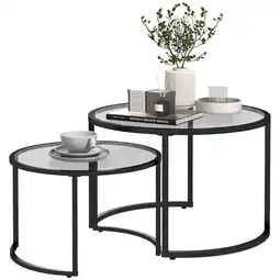 Netto Marken-Discount HOMCOM Couchtisch Stahl, Glas Angebot